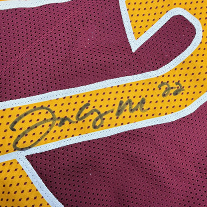 Autographed/Signed Bill Jacory Croskey-Merritt Washington Burgundy Football Jersey Beckett BAS COA