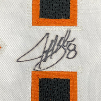 Autographed/Signed Jeff Blake Cincinnati Black Football Jersey JSA COA