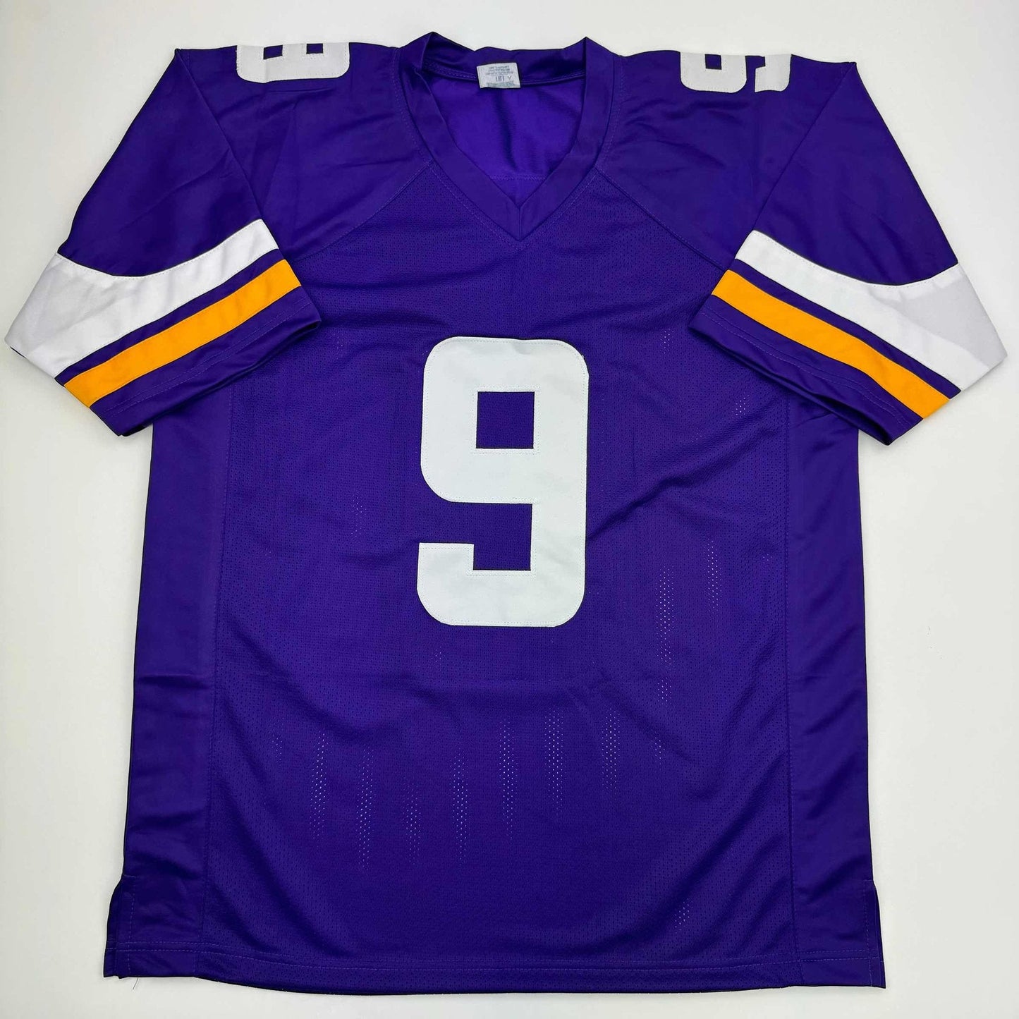 Autographed/Signed J.J. JJ McCarthy Minnesota Purple Football Jersey Beckett BAS COA