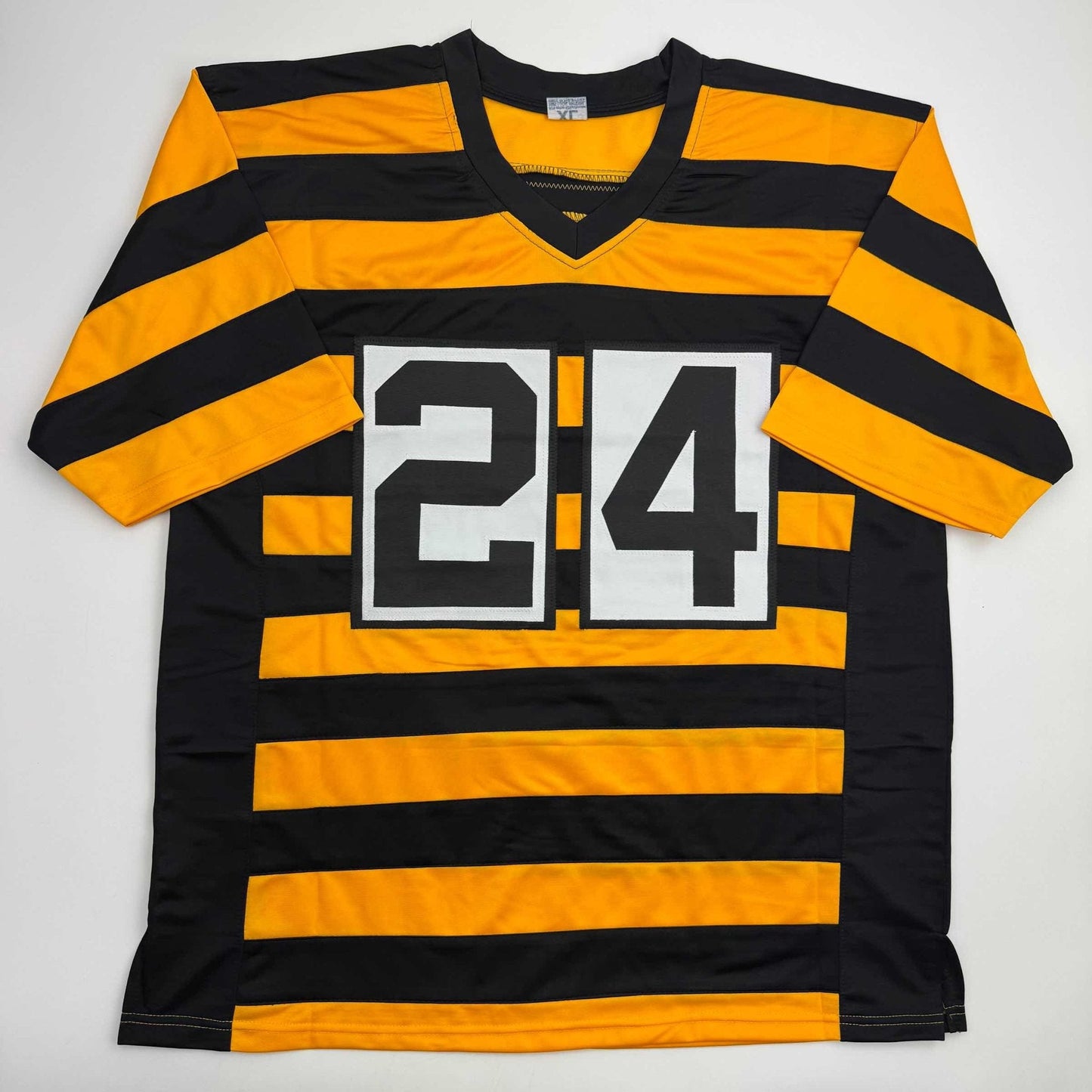 Autographed/Signed Joey Porter Jr. Pittsburgh Bumble Bee Football Jersey JSA COA