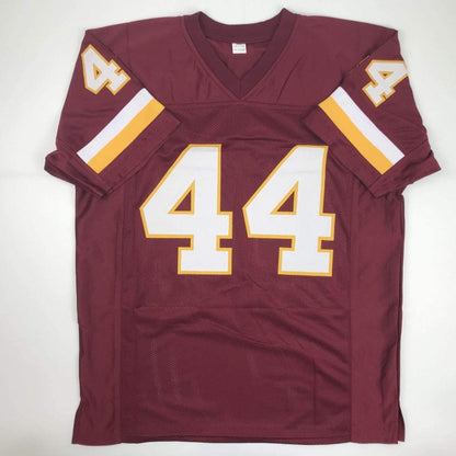 Autographed/Signed John Riggins Washington Burgundy Football Jersey Beckett BAS COA