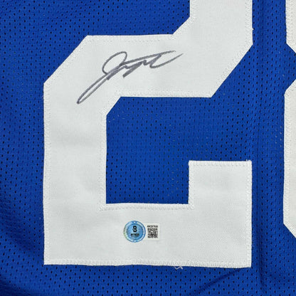 Autographed/Signed Jonathan Taylor Indianapolis Blue Football Jersey JSA COA