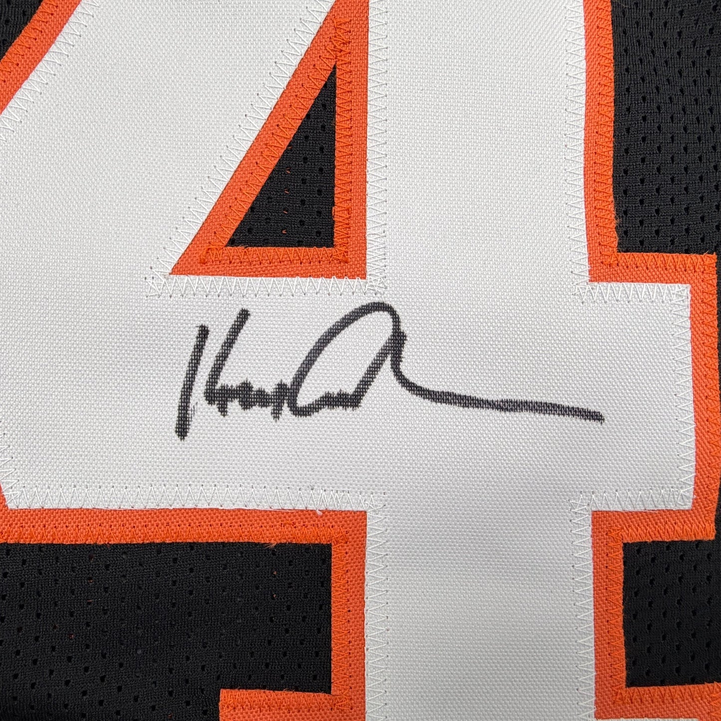 Autographed/Signed Ken Anderson Cincinnati Black Football Jersey Beckett BAS COA