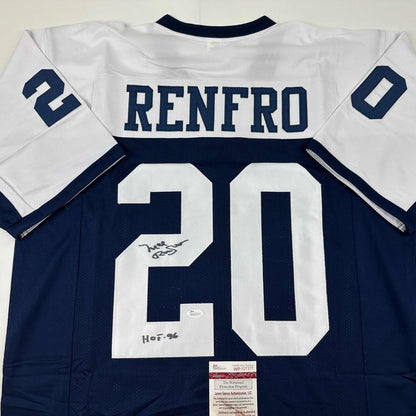 Autographed/Signed Mel Renfro HOF 96 Dallas Thanksgiving Day Football Jersey JSA COA