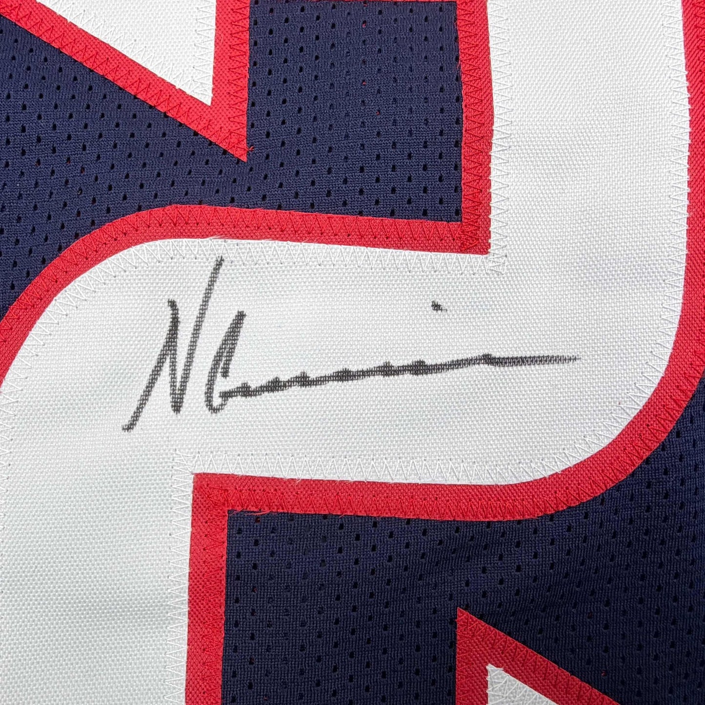 Autographed/Signed Nico Collins Houston Blue Rookie Football Jersey JSA COA