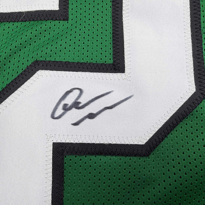 Autographed/Signed Quinyon Mitchell Philadelphia Kelly Green Football Jersey JSA COA