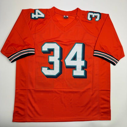 Autographed/Signed Ricky Williams Miami Orange Football Jersey JSA COA