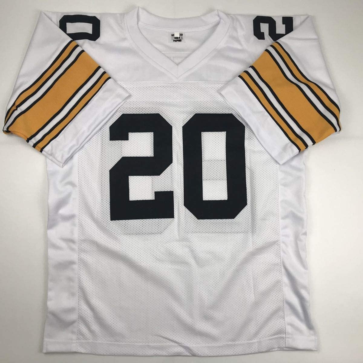 Autographed/Signed Rocky Bleier 4x SB Champ Pittsburgh White Football Jersey JSA COA