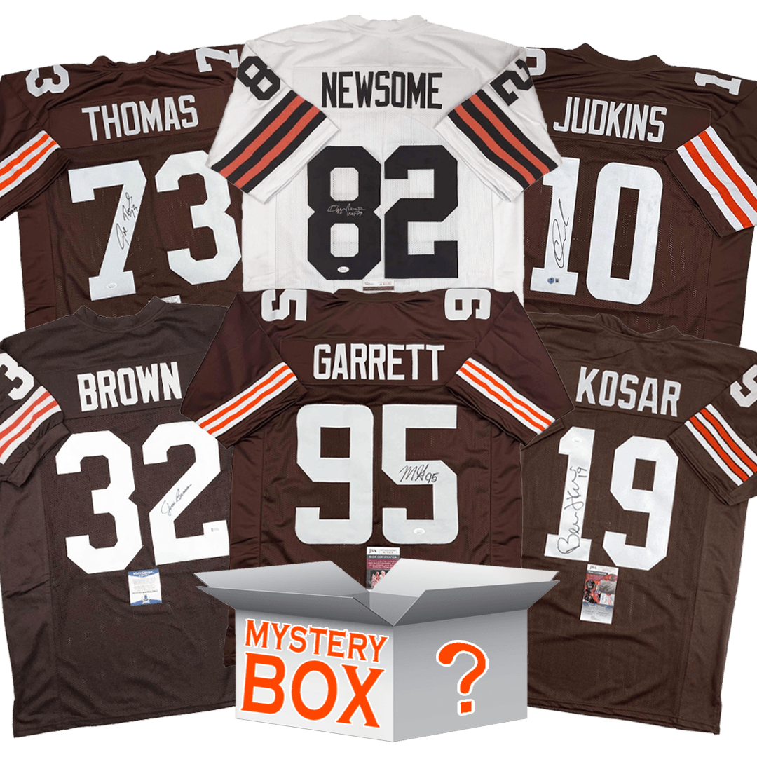 Autographed/Signed Cleveland Football Jersey Mystery Box with PSA JSA or Beckett COA