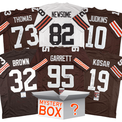 Autographed/Signed Cleveland Football Jersey Mystery Box with PSA JSA or Beckett COA
