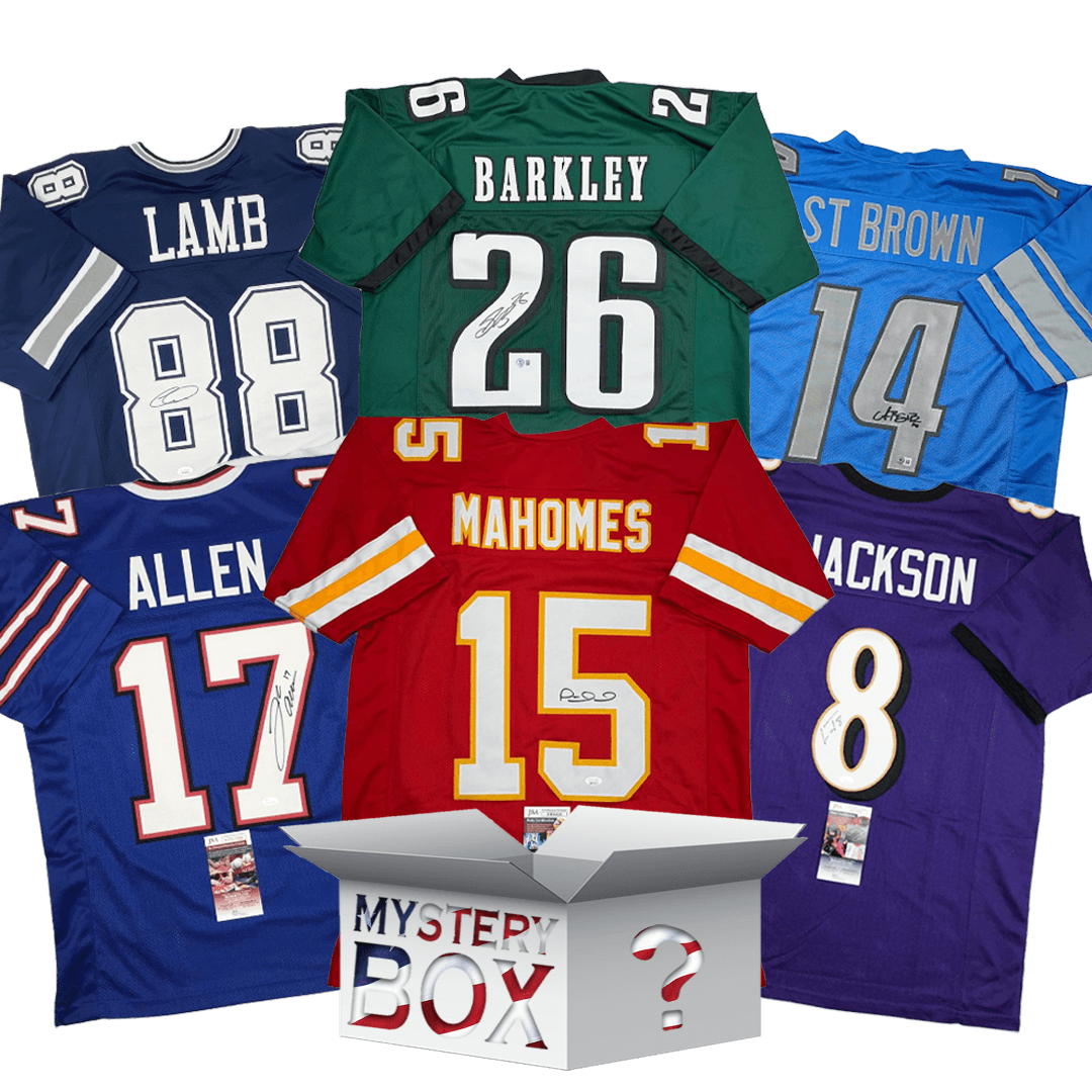 Autographed/Signed Gridiron Kickoff 2025 Football Jersey Mystery Box with PSA JSA or Beckett COA