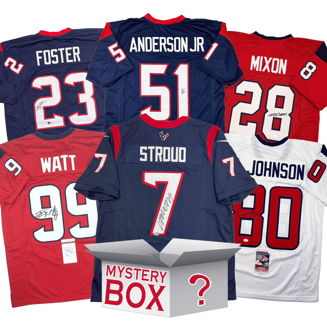 Autographed/Signed Houston Football Jersey Mystery Box with PSA JSA or Beckett COA