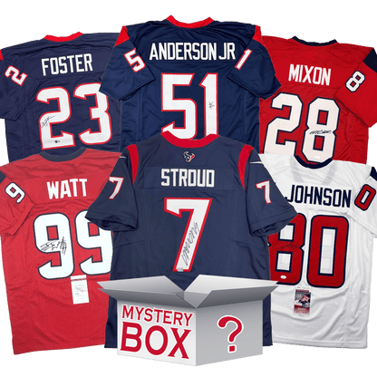 Autographed/Signed Houston Football Jersey Mystery Box with PSA JSA or Beckett COA