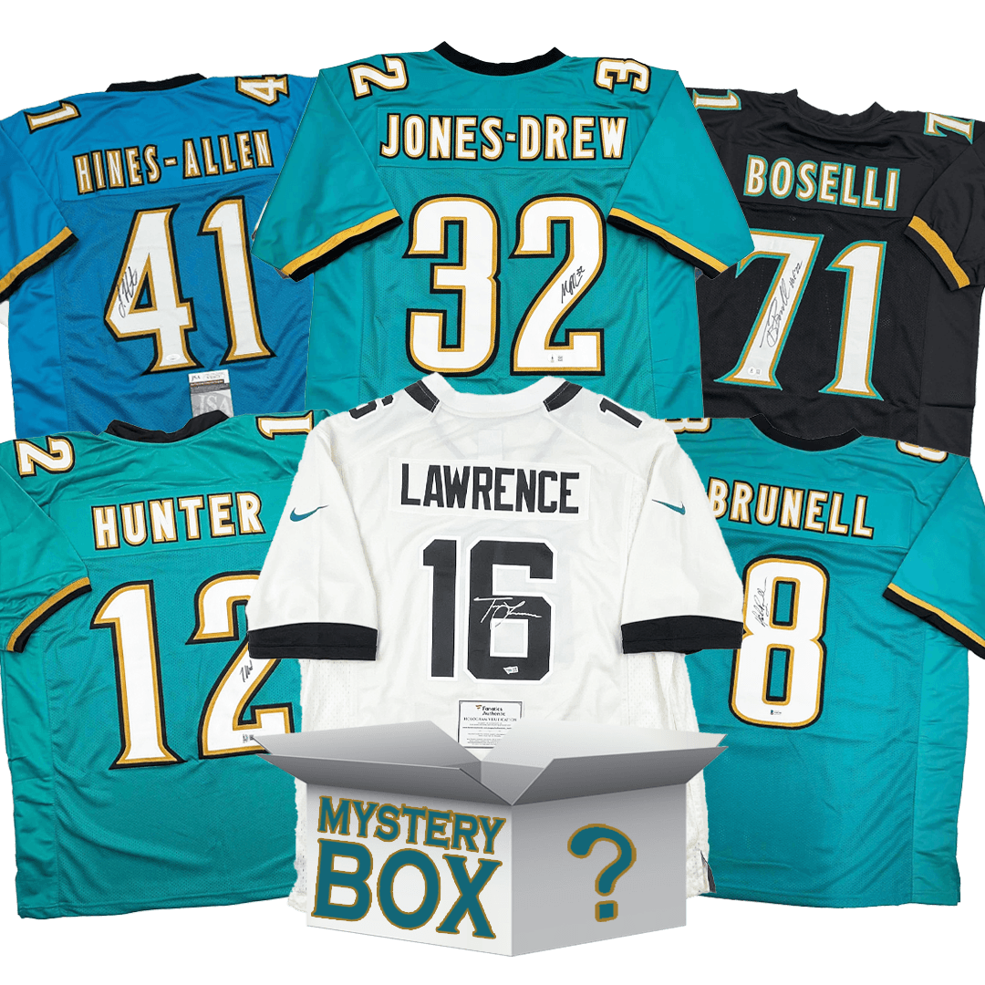 Autographed/Signed Jacksonville Football Jersey Mystery Box with PSA JSA or Beckett COA
