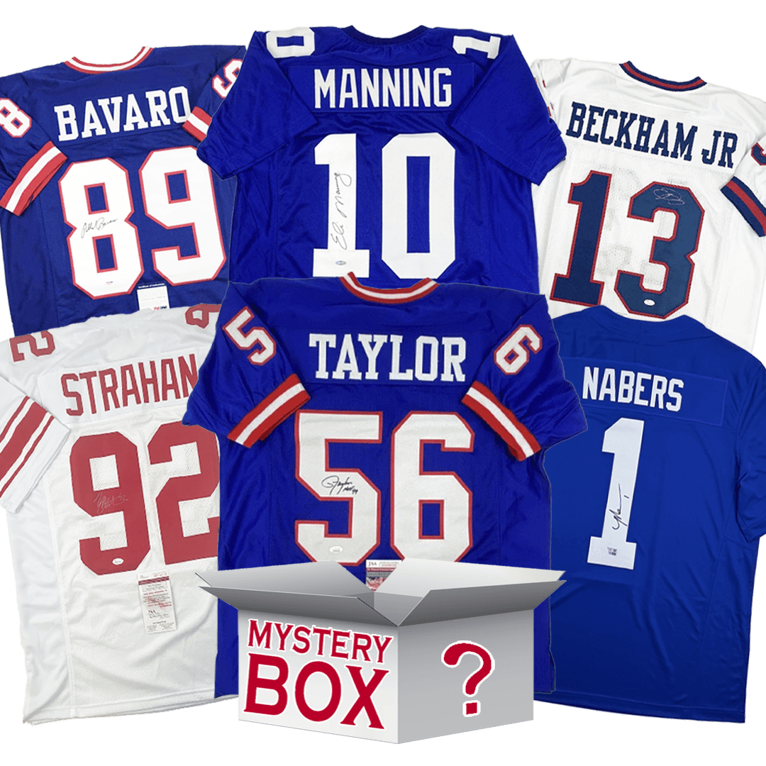 Autographed/Signed New York Football Jersey Mystery Box with PSA JSA or Beckett COA