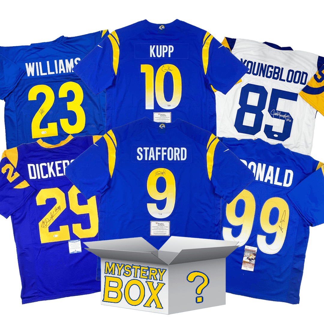 Autographed/Signed Los Angeles Football Jersey Mystery Box with PSA JSA or Beckett COA