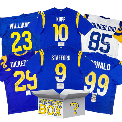 Autographed/Signed Los Angeles Football Jersey Mystery Box with PSA JSA or Beckett COA
