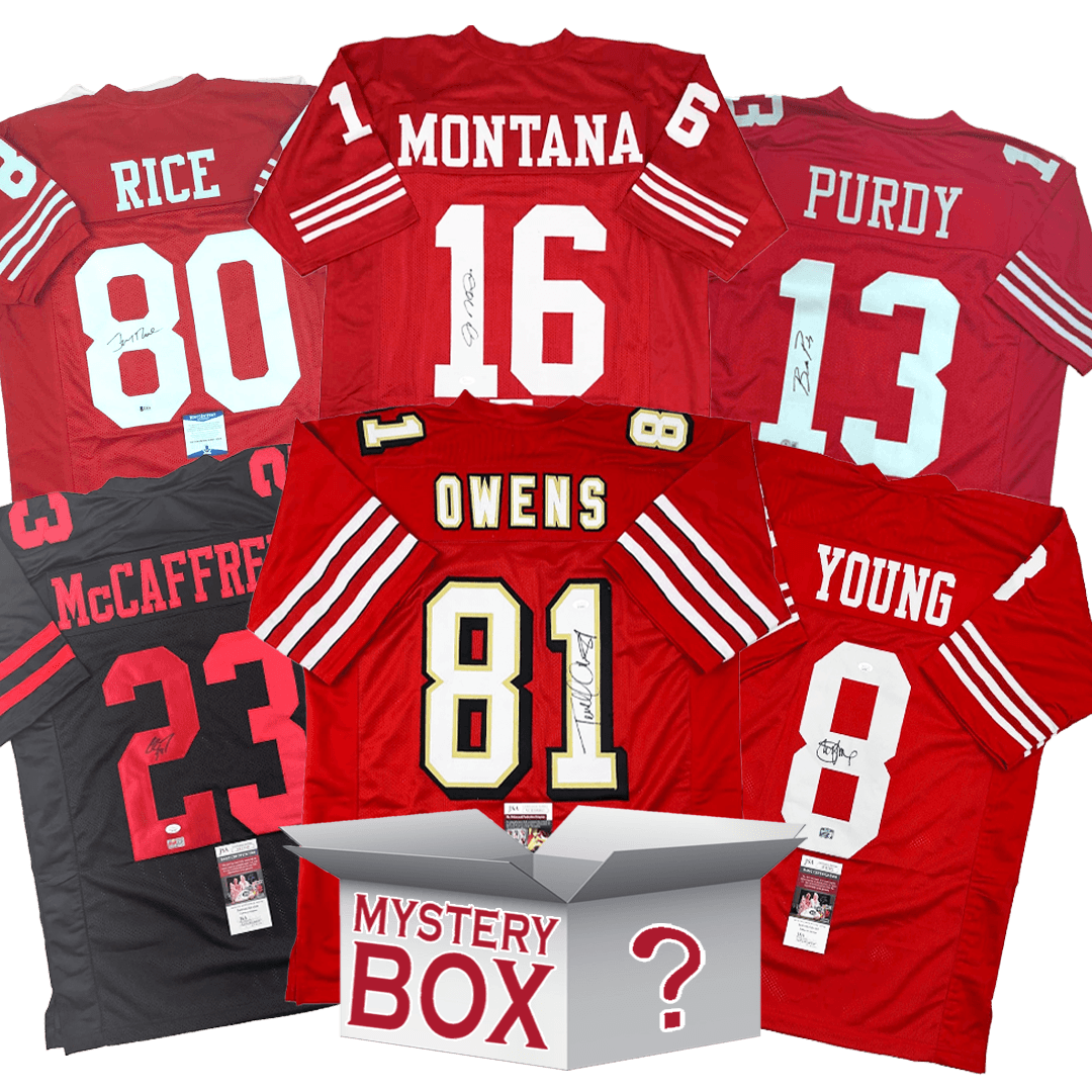 Autographed/Signed San Francisco Football Jersey Mystery Box with PSA JSA or Beckett COA