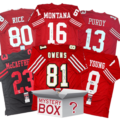 Autographed/Signed San Francisco Football Jersey Mystery Box with PSA JSA or Beckett COA