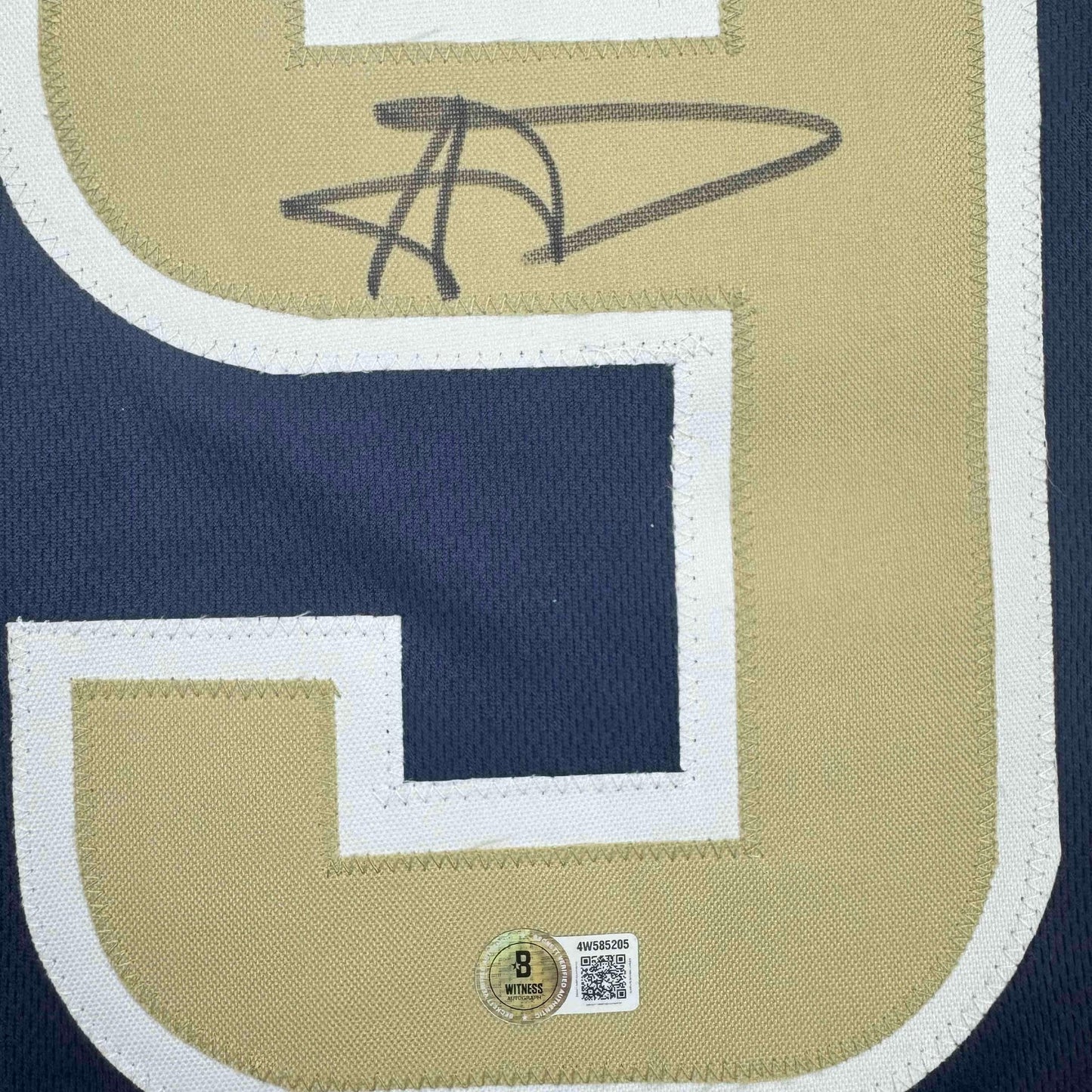 Autographed/Signed Aaron Donald Los Angeles LA Dark Blue Football Jersey JSA COA