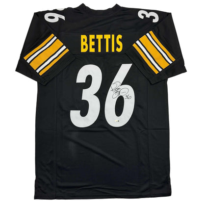 Autographed/Signed Jerome Bettis Pittsburgh Black Football Jersey JSA COA