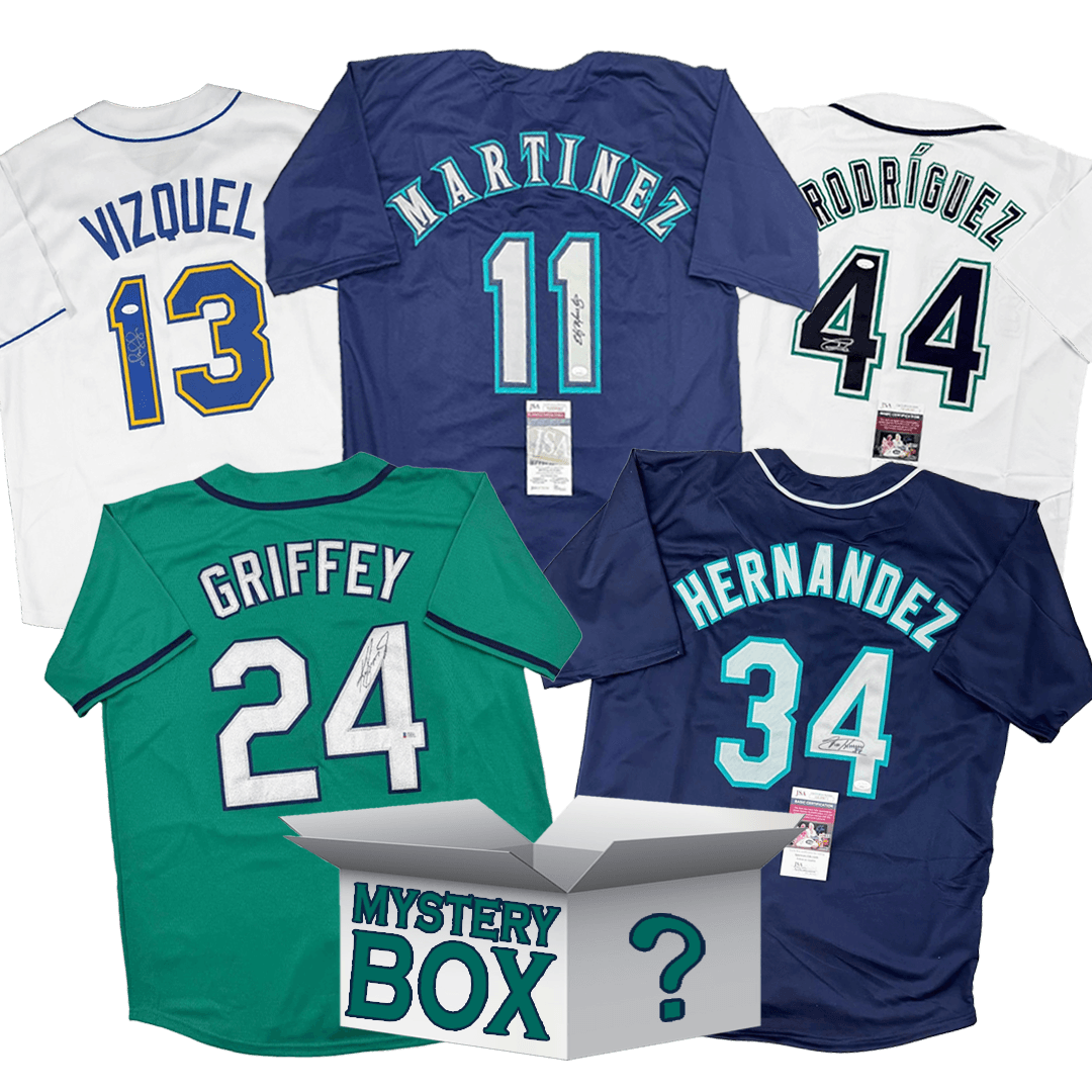 Autographed/Signed Seattle Baseball Jersey Mystery Box with PSA JSA or Beckett COA