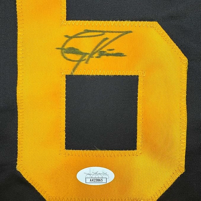 Framed Autographed/Signed Tony Pena 35x39 Pittsburgh Black Baseball Jersey JSA COA