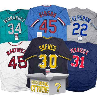 Cy Young Autographed/Signed Baseball Jersey Mystery Box with PSA JSA or Beckett COA