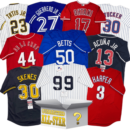 Current All-Stars Autographed/Signed Baseball Jersey Mystery Box with PSA JSA or Beckett COA