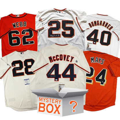 Autographed/Signed San Francisco Baseball Jersey Mystery Box with PSA JSA or Beckett COA