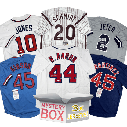 3x Hall of Famers Autographed/Signed Baseball Jerseys Mystery Box with PSA JSA or Beckett COA