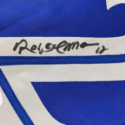 Framed Autographed/Signed Roberto Alomar 35x39 Toronto Blue Baseball Jersey JSA COA