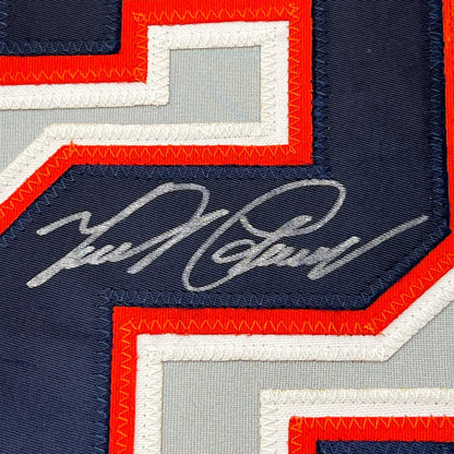 Framed Autographed/Signed Miguel Cabrera 35x39 Detroit Grey Baseball Jersey JSA COA