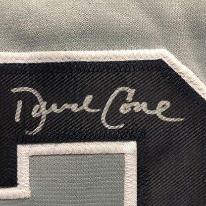 Framed Autographed/Signed David Cone 35x39 New York Grey Baseball Jersey JSA COA