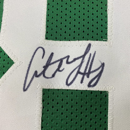 Framed Autographed/Signed Antoine Walker 35x39 Boston Green Basketball Jersey JSA COA