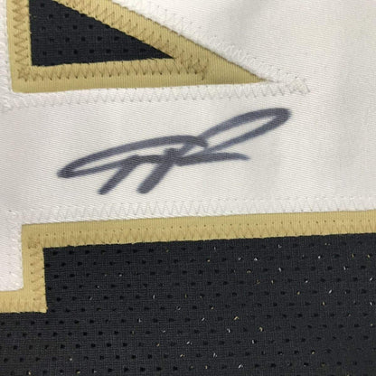 Framed Autographed/Signed Giannis Antetokounmpo 35x39 Milwaukee Black Basketball Jersey JSA COA