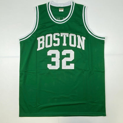Autographed/Signed Kevin McHale Boston Green Basketball Jersey JSA COA