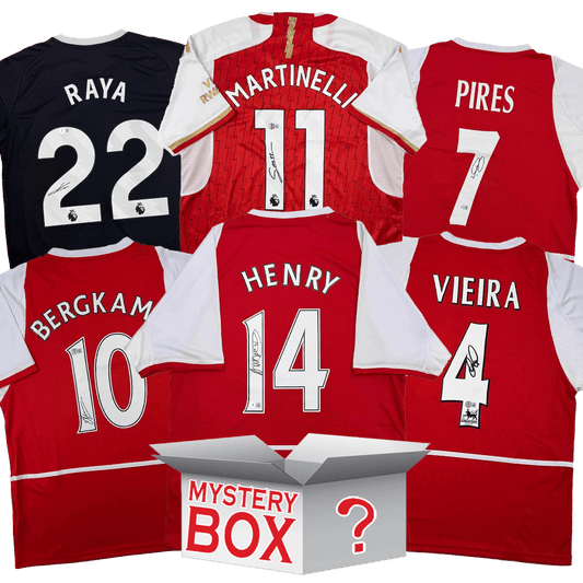 Arsenal F.C. Autographed/Signed Soccer Jersey Mystery Box with PSA JSA or Beckett COA