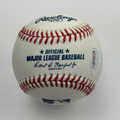 Autographed/Signed John Rocker 99 NL Champs Rawlings Official Major League ROML Baseball JSA COA
