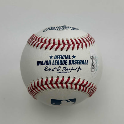 Autographed/Signed Wade Boggs Rawlings Official Major League Baseball ROML JSA COA Auto