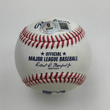 Autographed/Signed Dwight Doc Gooden 86 WSC Rawlings Official Major League ROML Baseball Beckett BAS COA