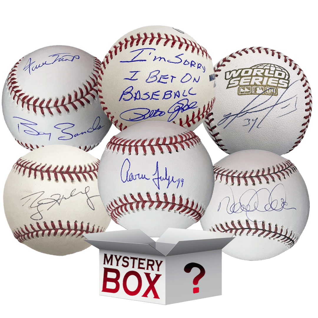 Autographed/Signed Rawlings Official MLB Baseball Mystery Box with PSA JSA or Beckett COA