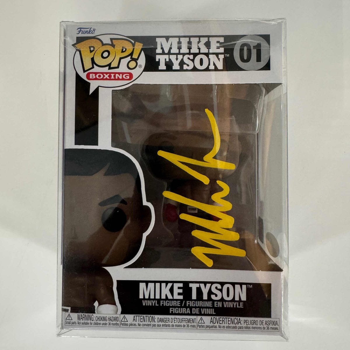Autographed/Signed Mike Tyson Funko Pop Boxing #01 Figurine JSA COA