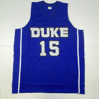 Autographed/Signed Jahlil Okafor Duke Blue College Basketball Jersey JSA COA
