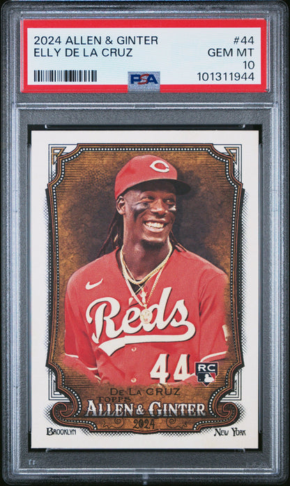 Graded 2024 Topps Allen & Ginter Elly De La Cruz #44 Rookie RC Baseball Card PSA 10 Gem Mint
