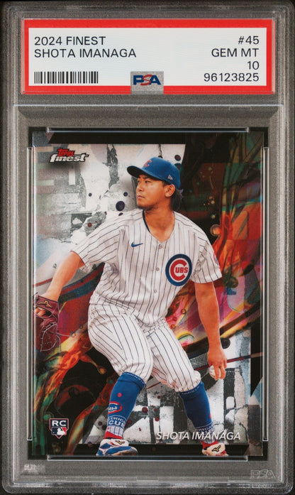 Graded 2024 Topps Finest Shota Imanaga #45 Rookie RC Baseball Card PSA 10 Gem Mint