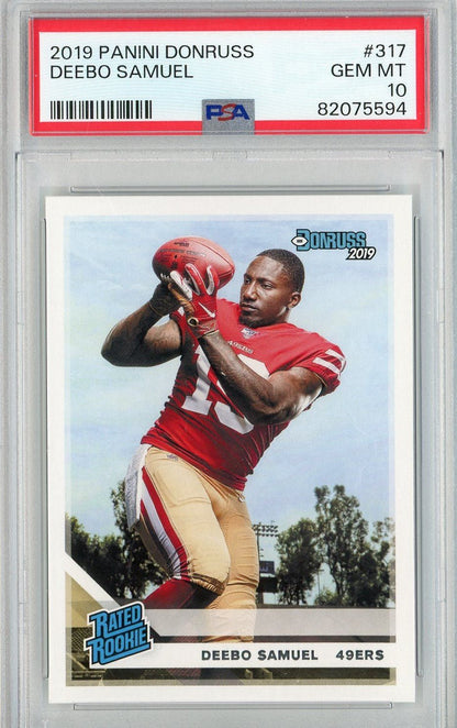 Graded 2019 Panini Donruss Deebo Samuel #317 Rookie RC Football Card PSA 10 Gem Mint