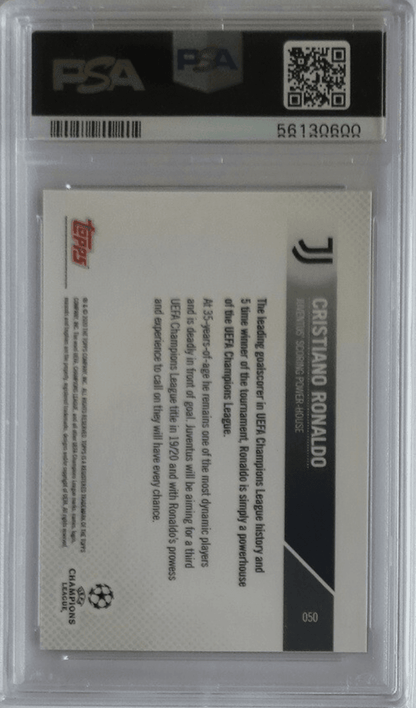 Graded 2019 Topps Now Cristiano Ronaldo #50 UEFA Champions League Soccer Card PSA 10 Gem Mint