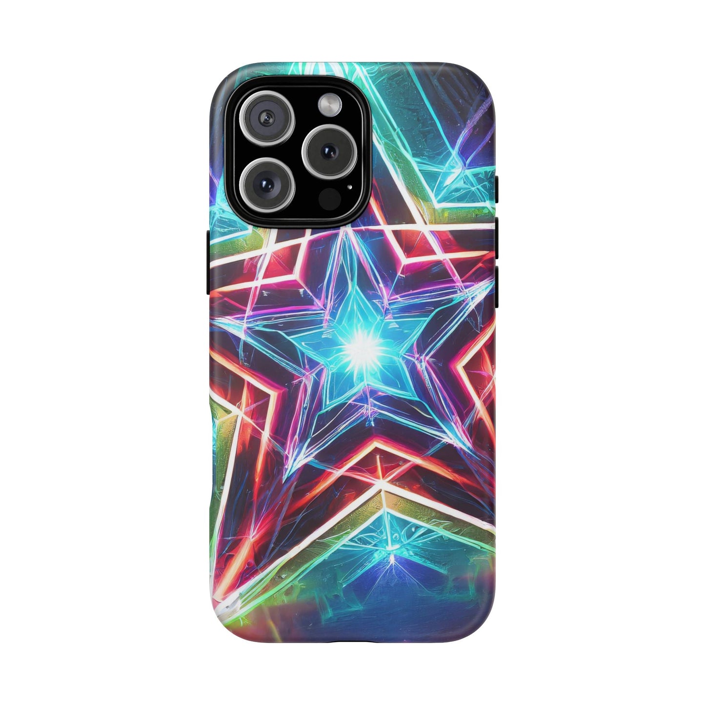 Neon Light Stars Tough Phone Case