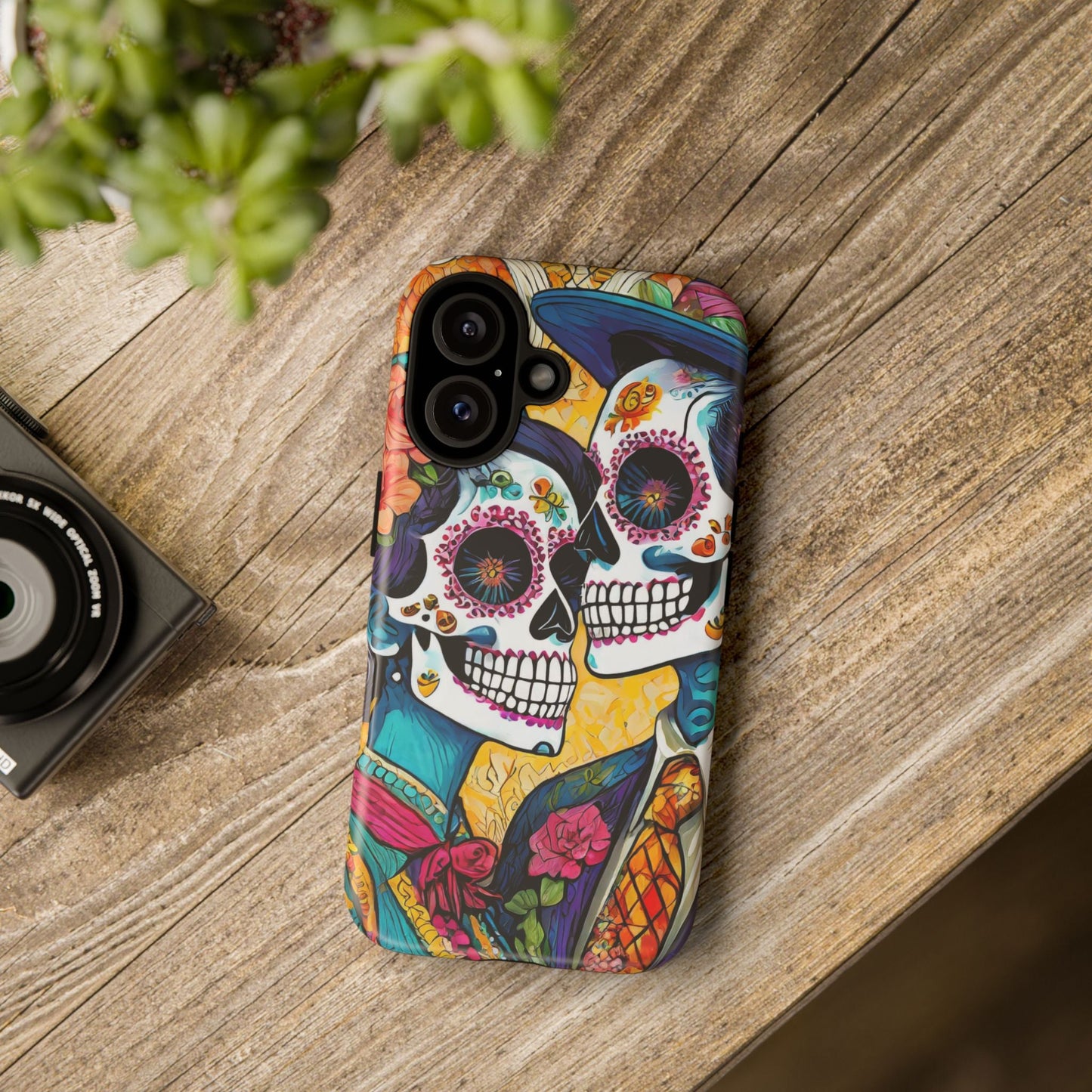 Loving Sugar Skull Couple Tough Phone Case